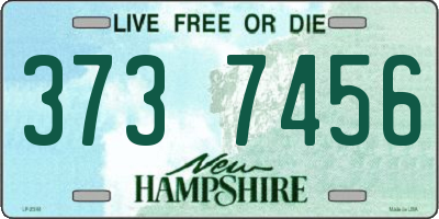 NH license plate 3737456