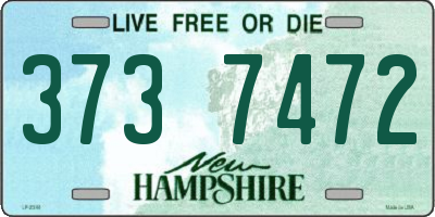NH license plate 3737472