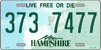 NH license plate 3737477