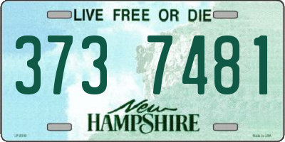 NH license plate 3737481