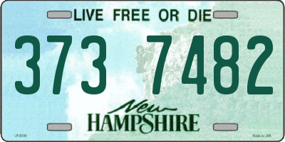 NH license plate 3737482