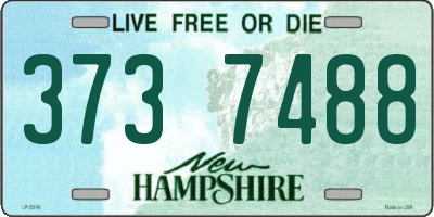 NH license plate 3737488
