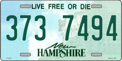 NH license plate 3737494