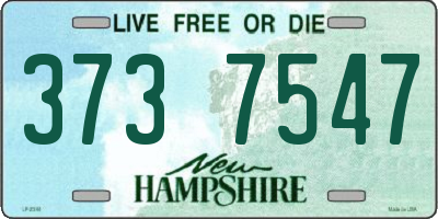 NH license plate 3737547
