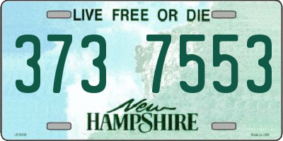NH license plate 3737553