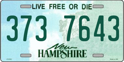 NH license plate 3737643