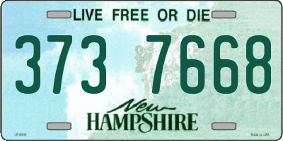 NH license plate 3737668