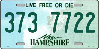 NH license plate 3737722