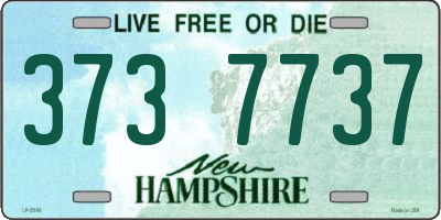 NH license plate 3737737
