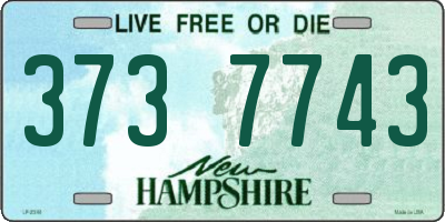 NH license plate 3737743
