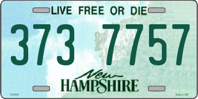 NH license plate 3737757