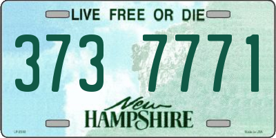 NH license plate 3737771