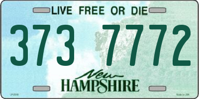 NH license plate 3737772