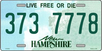 NH license plate 3737778