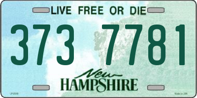 NH license plate 3737781