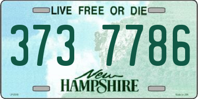 NH license plate 3737786
