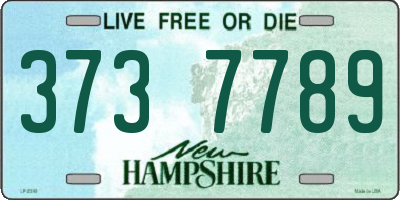 NH license plate 3737789