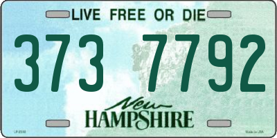 NH license plate 3737792