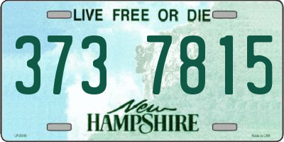 NH license plate 3737815