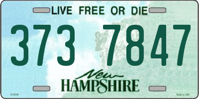 NH license plate 3737847