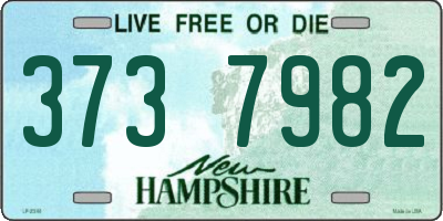 NH license plate 3737982