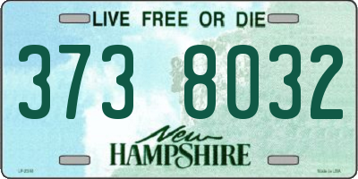 NH license plate 3738032