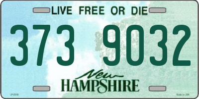NH license plate 3739032
