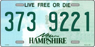 NH license plate 3739221