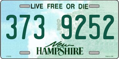 NH license plate 3739252