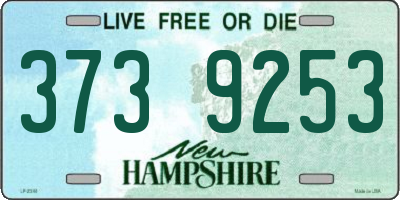 NH license plate 3739253