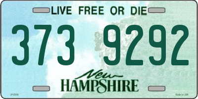 NH license plate 3739292