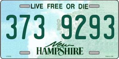 NH license plate 3739293