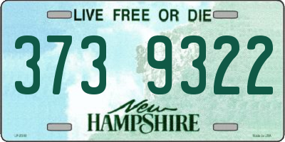 NH license plate 3739322
