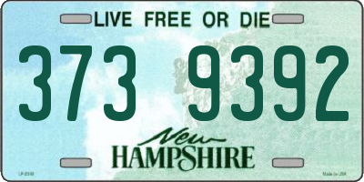 NH license plate 3739392