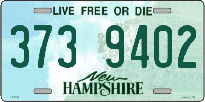 NH license plate 3739402