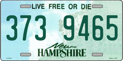NH license plate 3739465