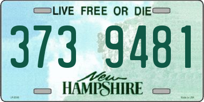 NH license plate 3739481