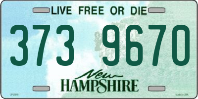 NH license plate 3739670