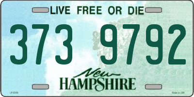NH license plate 3739792