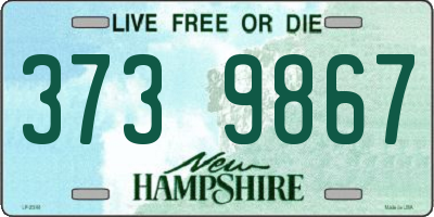 NH license plate 3739867