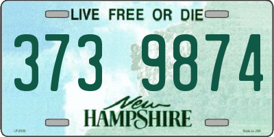 NH license plate 3739874