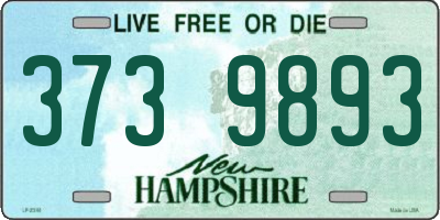 NH license plate 3739893