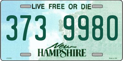 NH license plate 3739980