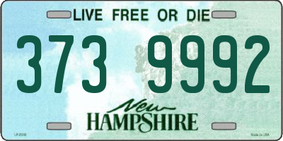 NH license plate 3739992