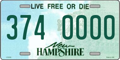 NH license plate 3740000