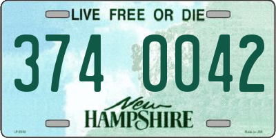 NH license plate 3740042