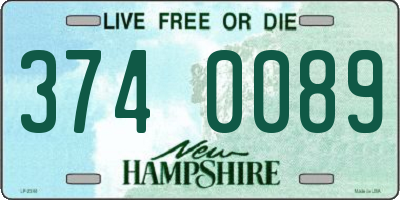 NH license plate 3740089