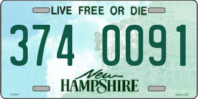 NH license plate 3740091
