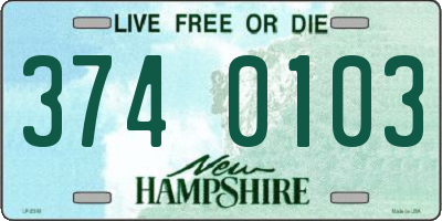 NH license plate 3740103