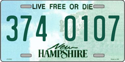 NH license plate 3740107